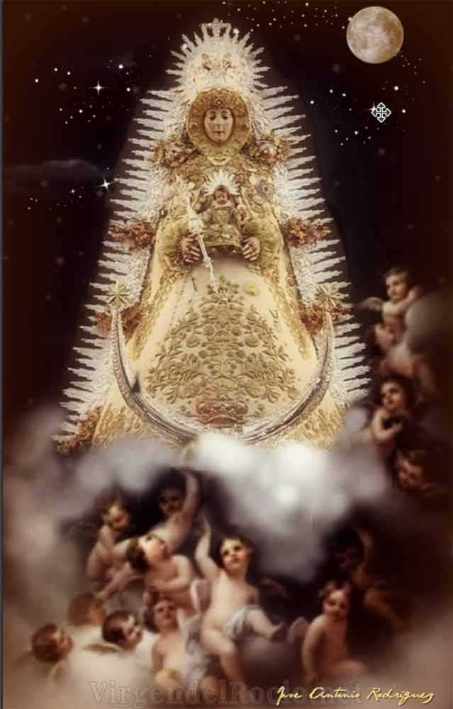 Virgen del Rocío con rafaga puntas