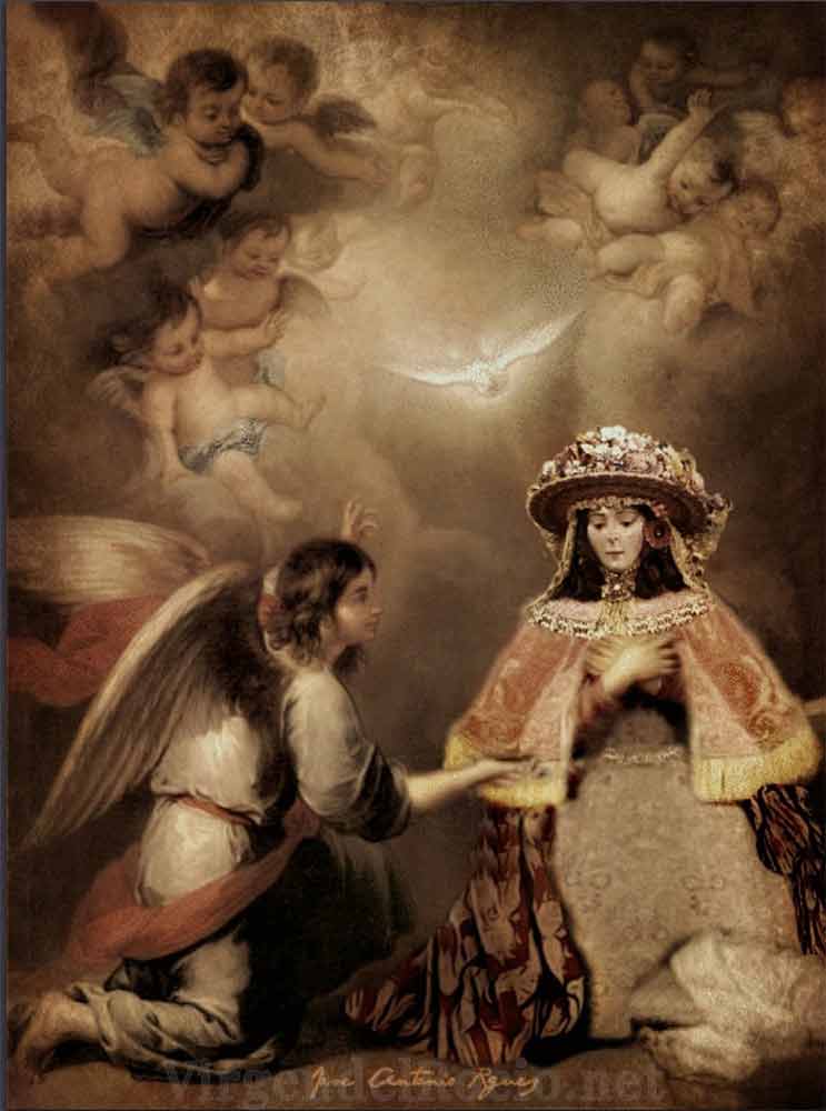 Virgen del Rocío con angel