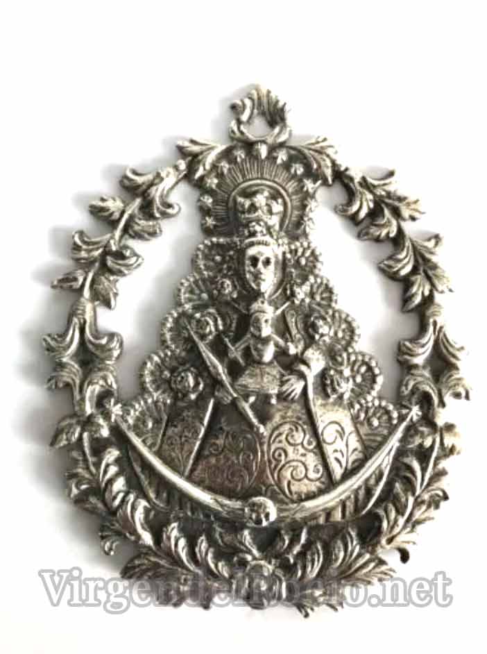 Medalla Virgen del Rocío bisel ramitas